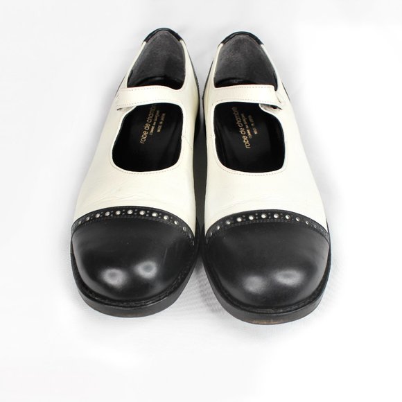 SOLD*************Comme Des Garcons Shoes Black White Mary Janes - Picture 3 of 16
